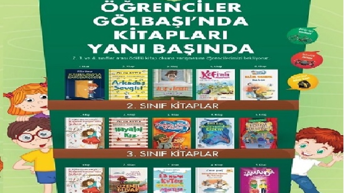  “ÖĞRENCİLER GÖLBAŞI’NDA KİTAPLARI YANI BAŞINDA” ÖDÜLLÜ YARIŞMA